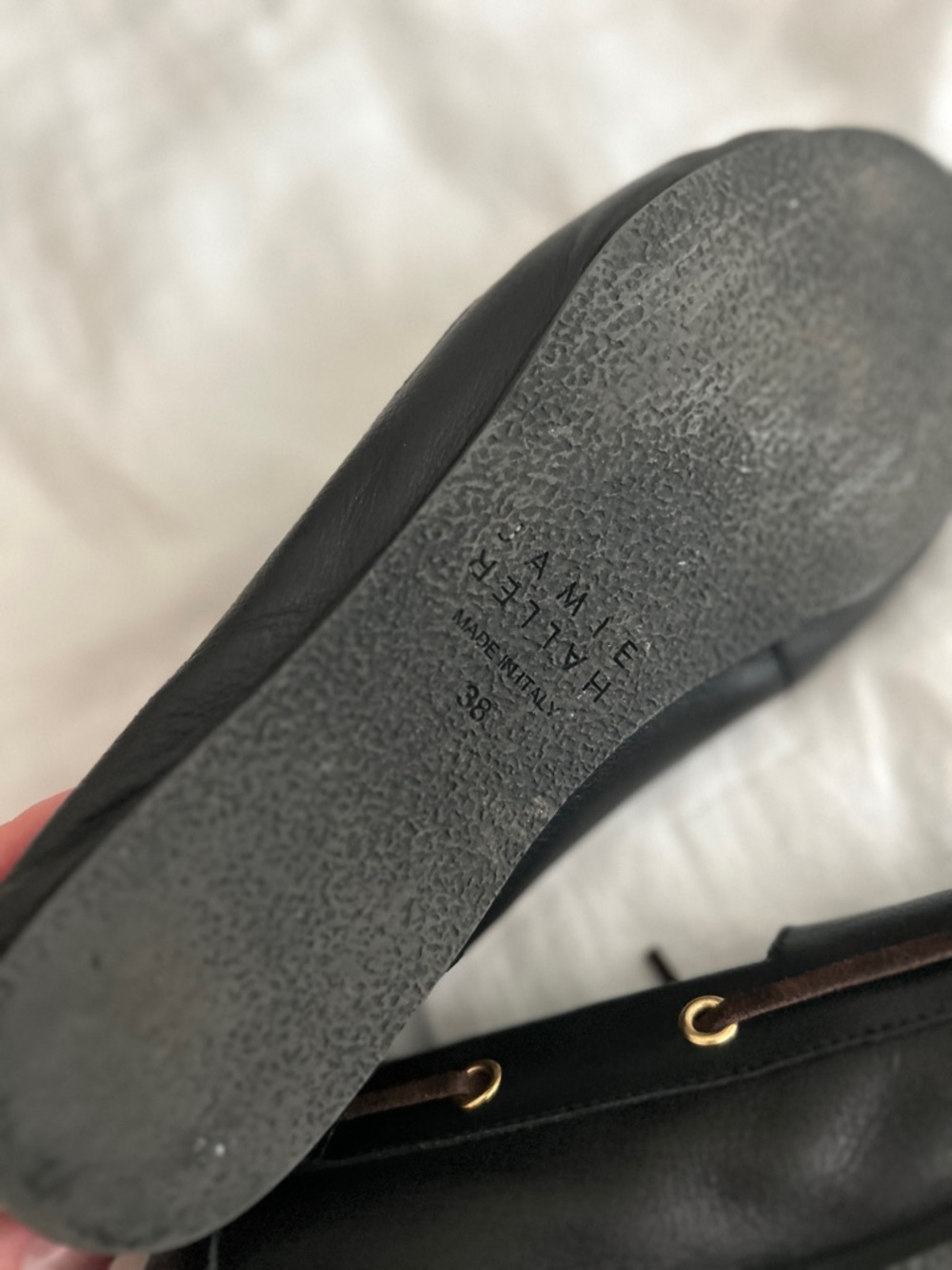 Jamie Haller Black Leather Boat Loafers 38 - Picture 7 of 9